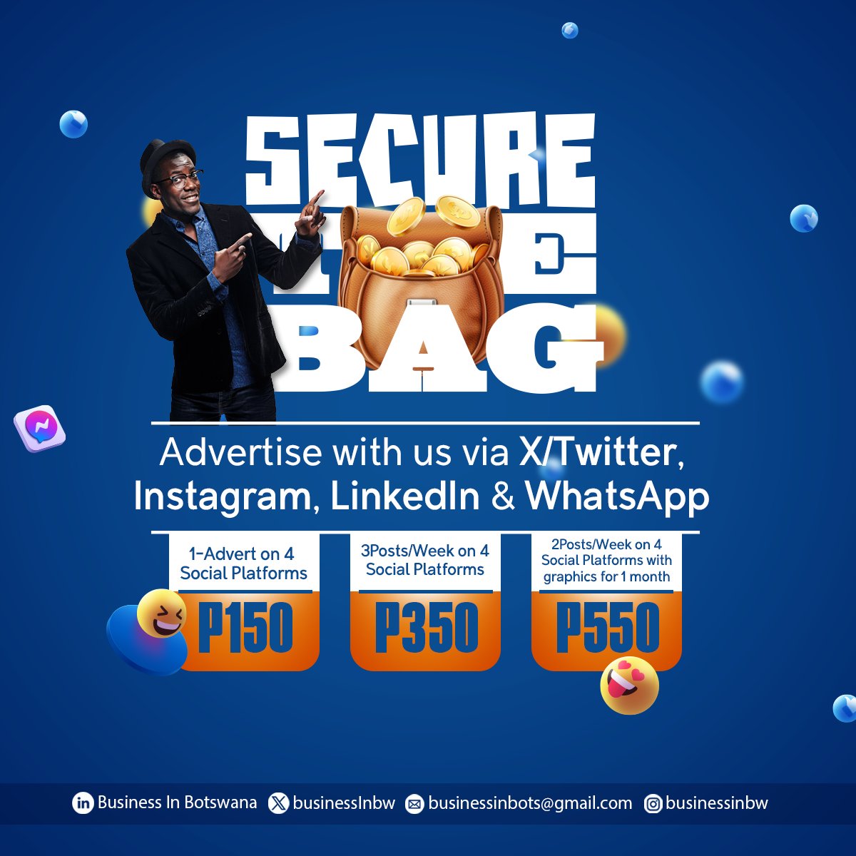 businessinbw's tweet image. Hello friends, please help us sharing these flyers. We offer social media advertisement. ☺️😊You can find us on LinkedIn, X &amp;amp; Instagram☑️☑️
#SupportLocalBW
#SocialMediaMarketing
#DigitalMarketing 
#BusinessInBotswana