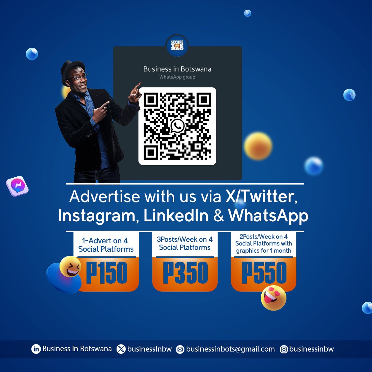 businessinbw's tweet image. Hello friends, please help us sharing these flyers. We offer social media advertisement. ☺️😊You can find us on LinkedIn, X &amp;amp; Instagram☑️☑️
#SupportLocalBW
#SocialMediaMarketing
#DigitalMarketing 
#BusinessInBotswana
