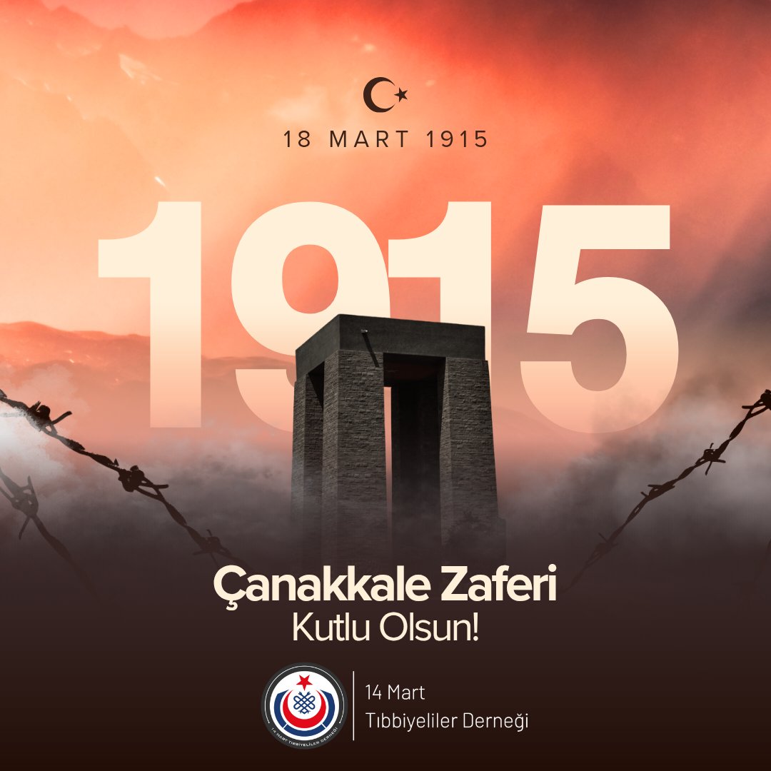 14mtd's tweet photo. Bayrakları bayrak yapan üstündeki kandır,
Toprak, eğer uğrunda ölen varsa vatandır.

Bu toprakları vatan yapan aziz şehitlerimizi saygı ve rahmetle anıyoruz.  18 Mart Çanakkale Zaferi kutlu olsun.
#CanakkaleGecilmez #CanakkaleZaferi https://t.co/hGxAxnbXp9
