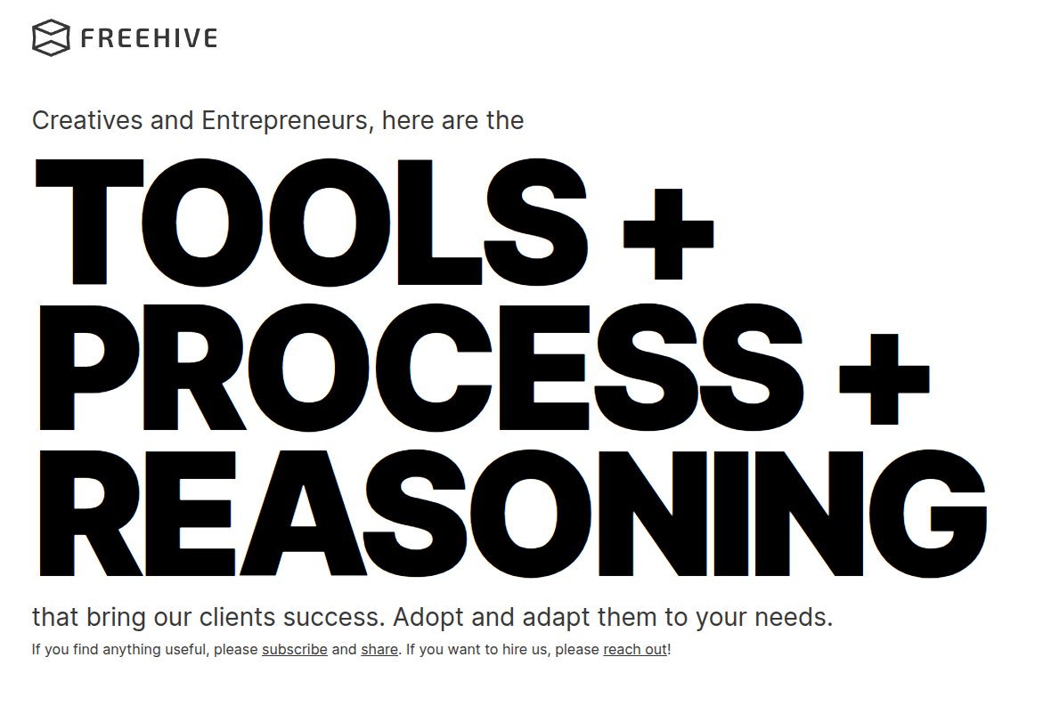 What if instead of selling to the 1 who can/will hire us, our site was a free resource for the 1000s who can't/won't? What would you want see on such a site from a marketing/creative agency like ours?

This is still in development. Feedback is appreciated. 🙏