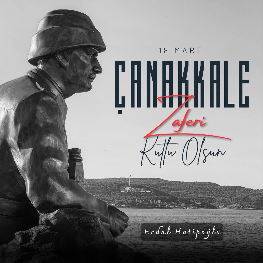 18 Mart Çanakkale Zaferi, vatan topraklarını korumak için şahlanan bir milletin kahramanlık destanıdır.

Bu toprakları bizlere Vatan yapmak uğruna can veren aziz şehitlerimizi Rahmet ve minnetle anıyorum. 🇹🇷