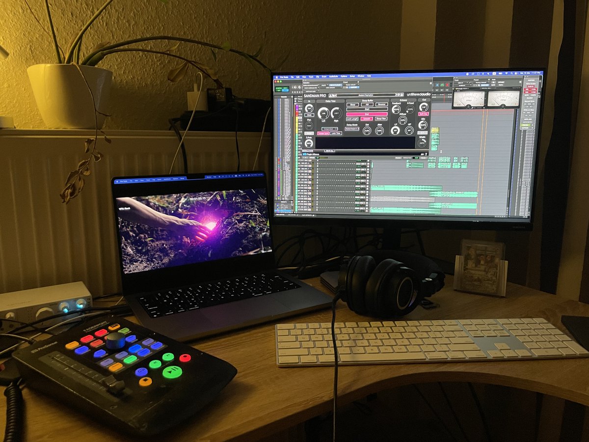 saikai_eth's tweet image. back to grinding a film project for the next month. never really shared this, but my main profession is a sound designer, I&apos;ve been doing sound design and mixing for films, TV, and animation for 8 years, and recently diving into games as well.

these past two months I&apos;ve been…