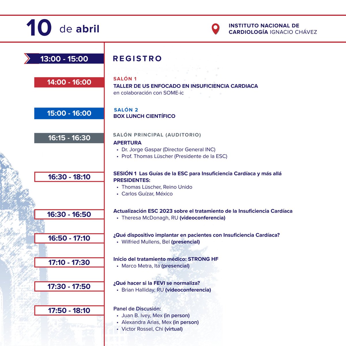 🚨 ¡El 10 de abril comienza el Día 1 de nuestra Master Class en Cardiología! 🫀 Avalada por el Consejo Mexicano de Cardiología, es tu oportunidad para actualizar conocimientos y aprender de los mejores. ¡Inscríbete ya! 📝

👉 Reserva aquí: shorturl.at/d7ZMt