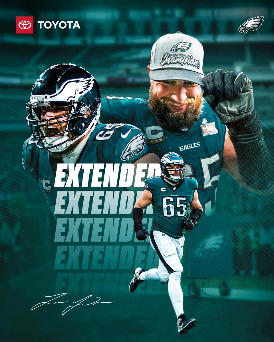 Paving the Lane for another year 😤

We’ve agreed to terms with Lane Johnson on a one-year contract extension through 2027.

<a href="/Toyota/">Toyota USA</a> | #FlyEaglesFly