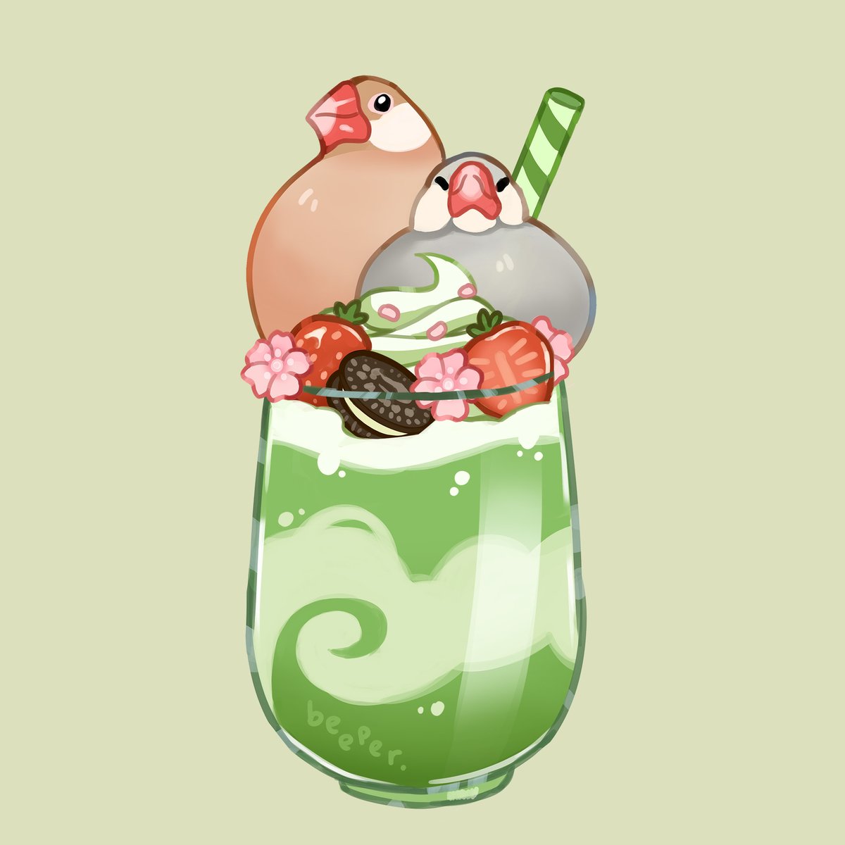 ArtBeeper's tweet photo. 🌸💚 https://t.co/g38By7NKrM