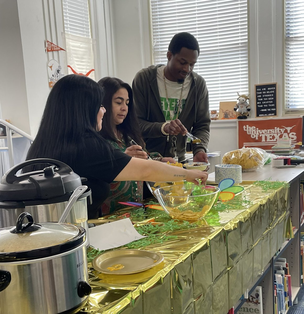 Ben Milam Elem Library (formerly @ LLH_Library) (@bmilam_library) on Twitter photo We found our yummy “pot of gold” <a href="/BenMilamES/">Ben Milam Elementary</a> . 🍀🌈⭐️
#cheese #nachos #StPatricksDay🍀#WelcomeBack🤓
#TigerCulture 🐯
#Sunshine☀️
<a href="/DISD_Libraries/">Dallas ISD Libraries</a> <a href="/JuanCordobaDISD/">NorthDallasVT</a> @Region3_DISD <a href="/DISDLibrarian/">Patricia Alvarado</a> We found our yummy “pot of gold” <a href="/BenMilamES/">Ben Milam Elementary</a> . 🍀🌈⭐️
#cheese #nachos #StPatricksDay🍀#WelcomeBack🤓
#TigerCulture 🐯
#Sunshine☀️
<a href="/DISD_Libraries/">Dallas ISD Libraries</a> <a href="/JuanCordobaDISD/">NorthDallasVT</a> @Region3_DISD <a href="/DISDLibrarian/">Patricia Alvarado</a>