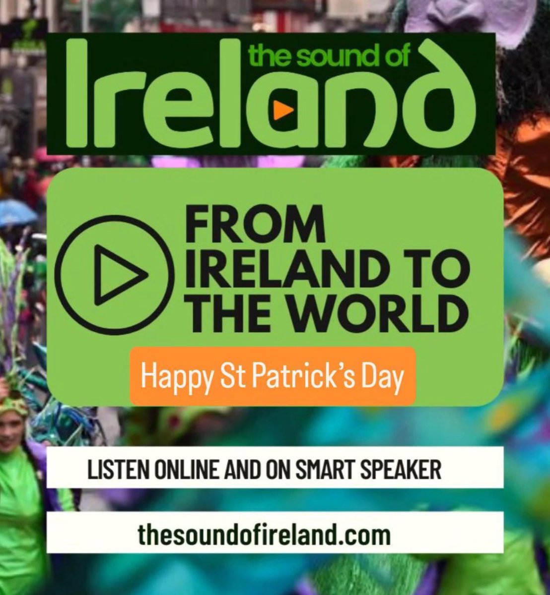 Declan Ralph (@declanralph) on Twitter photo Bringing St Patrick’s Day to a close now on <a href="/soundofireland/">The Sound of Ireland</a> on your smart speaker and at thesoundofireland.com …..BREAKING NEWS….🚨🚨📻📻🎙️🎙️….we are staying on air all year with the best Irish music everyday! 🇮🇪🇮🇪 Bringing St Patrick’s Day to a close now on <a href="/soundofireland/">The Sound of Ireland</a> on your smart speaker and at thesoundofireland.com …..BREAKING NEWS….🚨🚨📻📻🎙️🎙️….we are staying on air all year with the best Irish music everyday! 🇮🇪🇮🇪