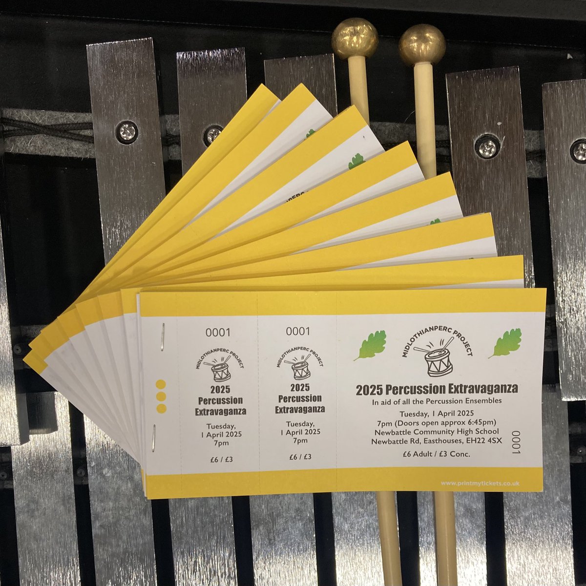 MidlothianPerc's tweet image. 🥁 Tickets are now on sale for the 2025 #PercussionExtravaganza 🥁

Tuesday 1st April @ 7pm
🎟 £6 Adult / £3 Conc

Email to reserve for collection at rehearsals: MidlothianPercProject@gmail.com

#MidlothianPercProject
@MusicMidlothian