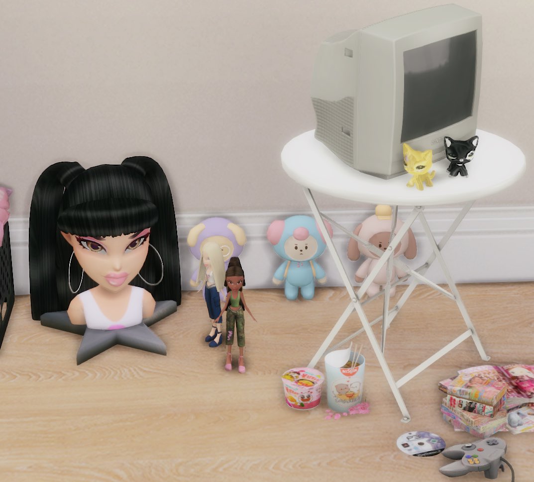 faerieblunt's tweet image. my sims kiddos getting to play with bratz &amp;amp; littlest pet shop heals something in me