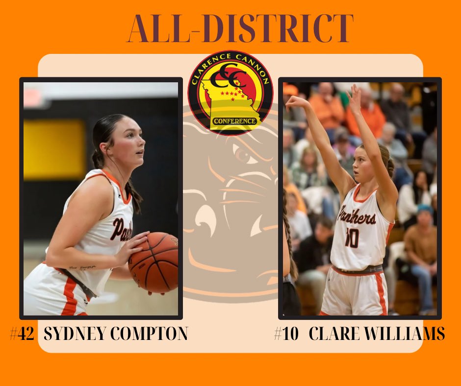 Congrats to our Dynamic Duo on receiving their 4th All-District Team award 👏🏻 Very proud! You all have made a lasting impression on our program. Thank you both for your hard work, determination, and unseen hours in the gym the last four years 🟠⚫️🐾

<a href="/SydneyComp42/">Sydney</a> <a href="/Clareballer10/">Clare Williams</a>