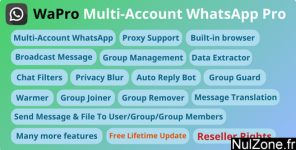 nulzone_fr's tweet photo. Download : WaPro - Multi-Account WhatsApp Pro (WaCRM) v1.5.0.0
https://t.co/8tHoNJvUXC

What is WaPro – Multi-Account WhatsApp ... https://t.co/rZVMtiqEHi