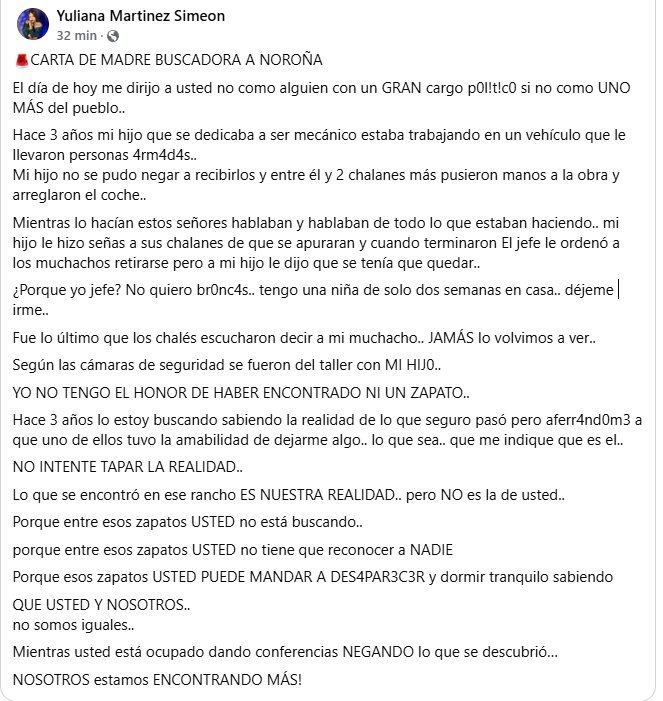 Sucede en Morelia (@enmimorelia) on Twitter photo Carta de una madre buscadora a <a href="/fernandeznorona/">Fernández Noroña</a>
No lo compartan, porque lo van a hacer enojar. Carta de una madre buscadora a <a href="/fernandeznorona/">Fernández Noroña</a>
No lo compartan, porque lo van a hacer enojar.