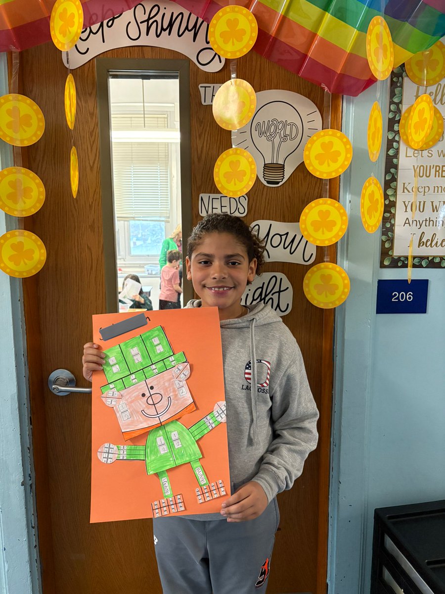 Today we practiced our fraction skills by creating leprechauns! 🍀🌈