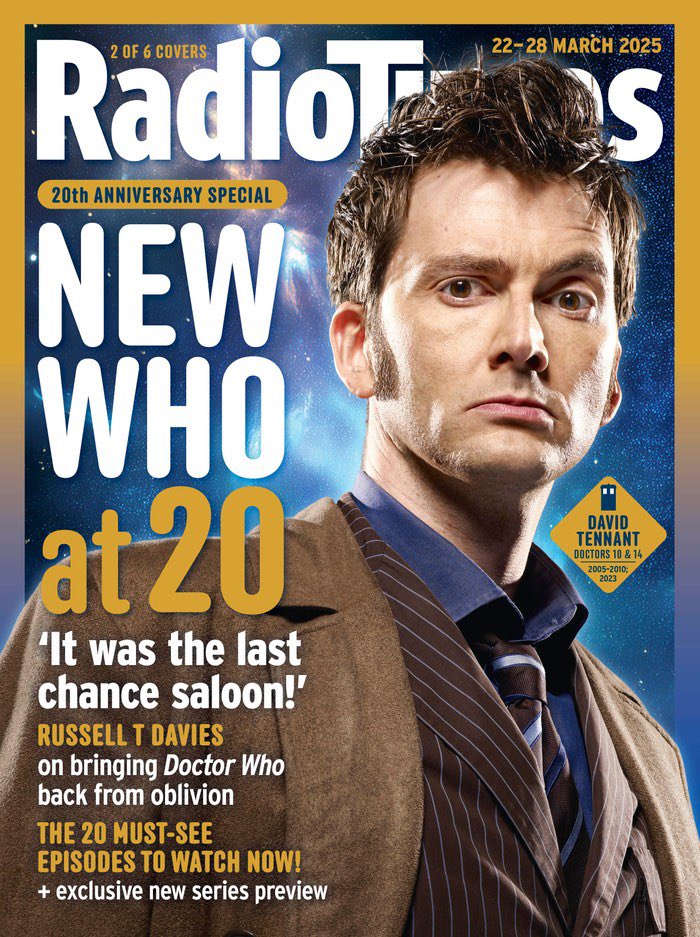 WhovianLife's tweet image. SIX new covers to collect on the newest @RadioTimes which is out tomorrow!
New Who at 20! #DoctorWho
Here are 4 out of the 6 covers!