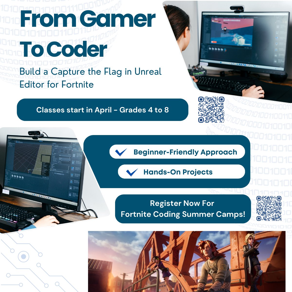 blueridgeboost's tweet image. 🎮🚩 Level Up Your Skills with Unreal Editor for Fortnite! 🚩🎮
Visit our website for details: blueridgeboost.com/classes/
#GameDesign #UnrealEditor #Fortnite #STEMEducation #CodingForKids #BlueRidgeBoost #CharlottesvilleVA 🎮✨