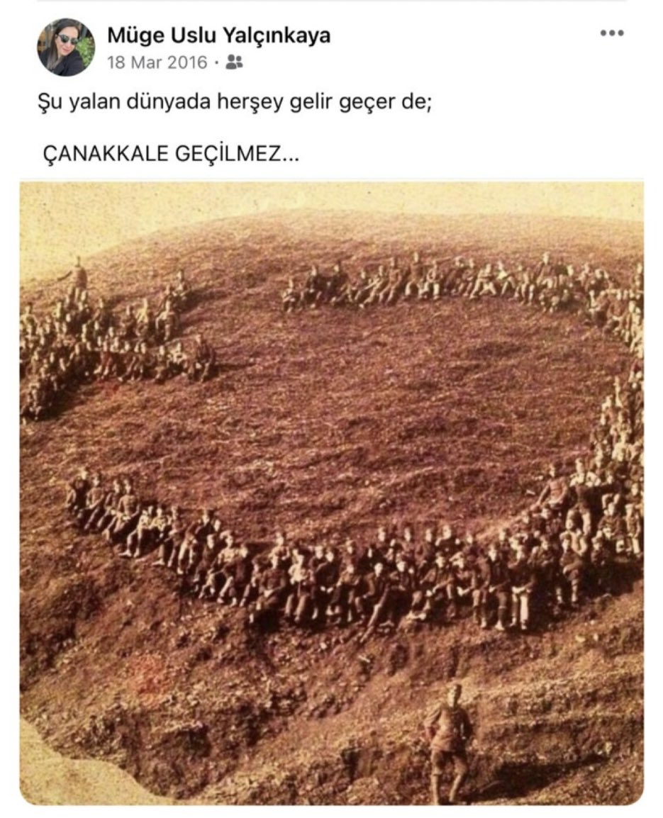 uslu_filozof's tweet photo. 18 MART 1915 Çanakkale Zaferi'nin 110.yıldönümü. Vatanı ve Milleti Uğruna Gözlerini Kırpmadan Can Veren
#Çanakkale Şehitlerimizi Rahmet ve Saygıyla Anıyoruz. Onlar Tarihi Kalemle Değil Kanlarıyla Yazdılar..🇹🇷
Ruhları Şad Olsun 🤲🏻 https://t.co/MMw3zGCQnu