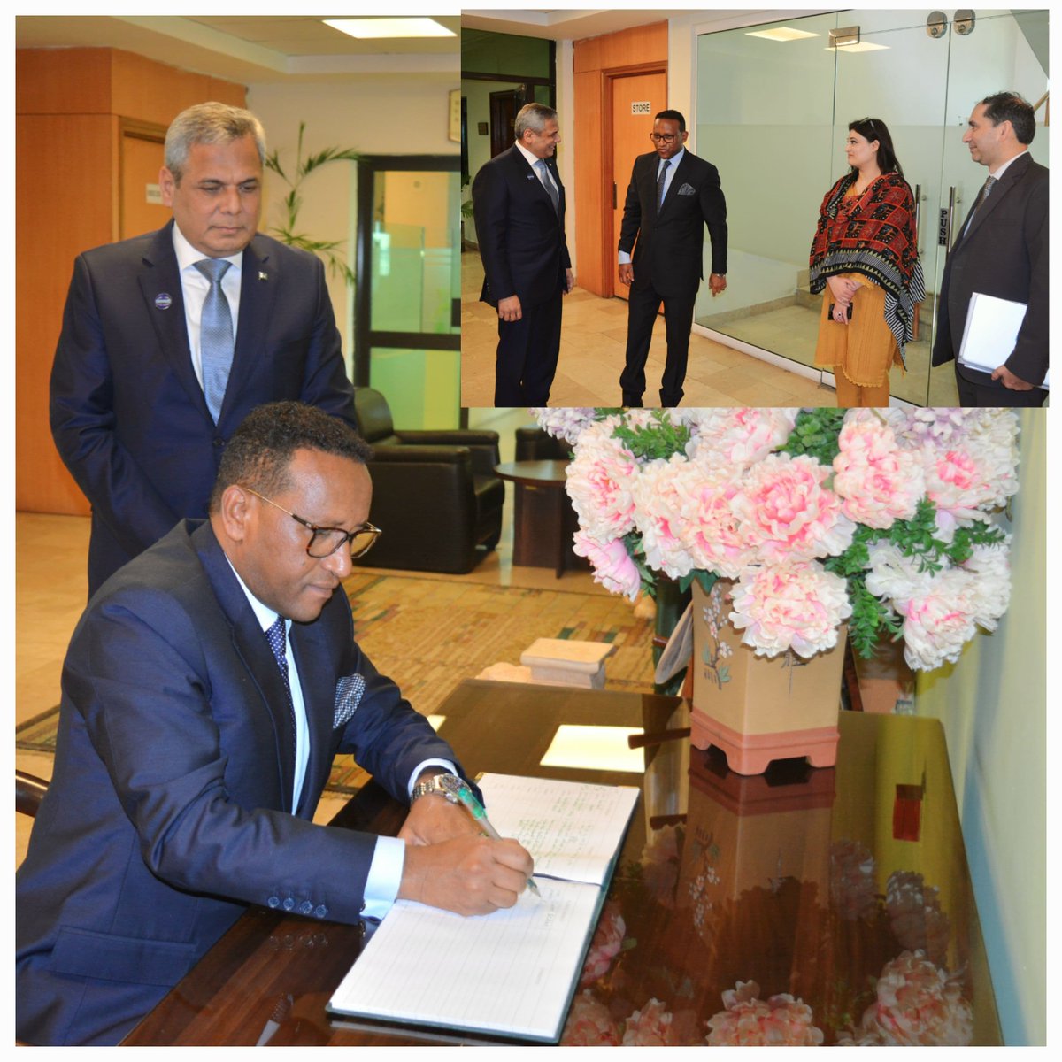 COMSATS_en's tweet image. Amb. of 🇪🇹 to 🇵🇰, H.E. @JemalBeker1, visited COMSATS HQs. ED @ZakariaNafees welcomed him. Amb. conveyed his country’s interest in COMSATS S&amp;amp;T activities. They discussed #EmergingTechnologies #TechnologyTransfer #ClimateAction. Undertook to exchange information &amp;amp; cooperation