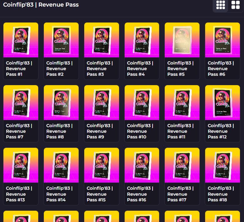 Just created the the Coinflip'83 | Revenue Pass NFTs on the Hedera network. ✅
Super smooth experience, no hiccups at all. 🔥
The docs are just awesome, docs.hedera.com.

Next steps: Make some noise &amp; hand out Whitelist NFTs!

#Hedera #HBAR <a href="/KabilaApp/">Kabila</a> <a href="/JoeHighTimesNFT/">JoeHighTimes 🚯</a>