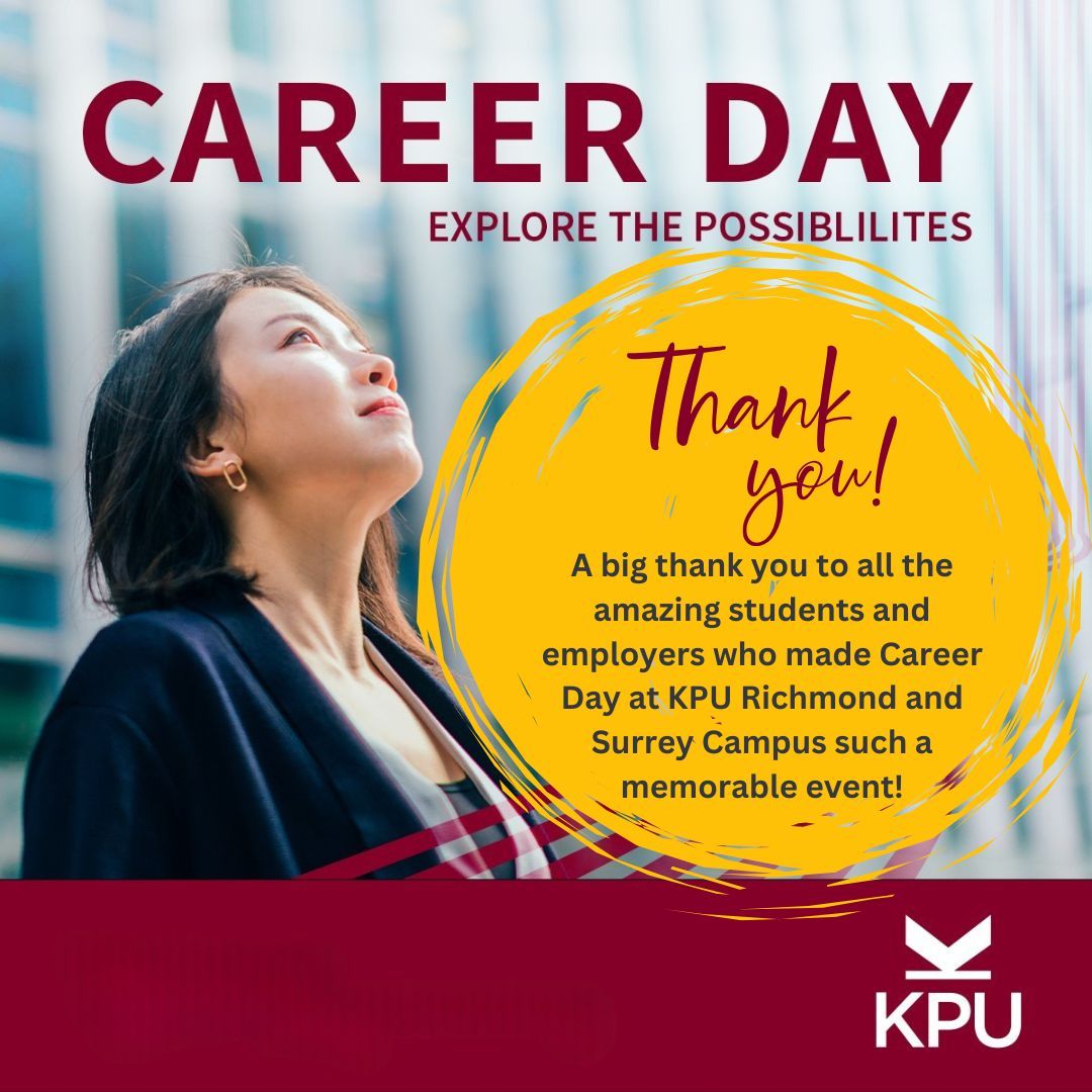A huge thank you to the students and employers who made Career Day at KPU Richmond &amp; Surrey Campus such an incredible experience! Your enthusiasm, insights, and support created a day full of inspiration and valuable connections 🌟 
#CareerDay #Networking #KpuCdc #KpuSurrey #Kpu