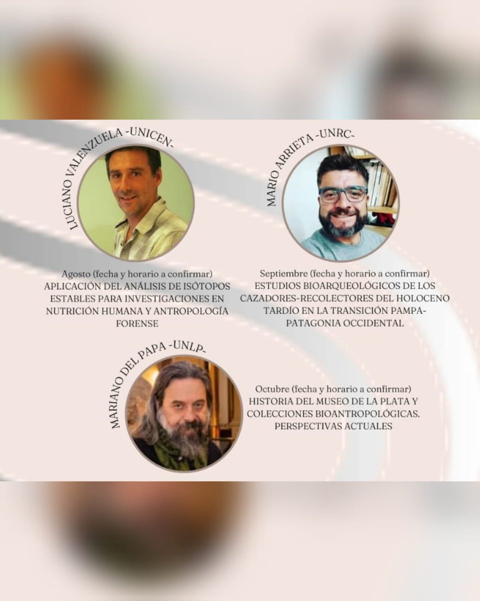 Primer Ciclo de Conferencias organizado por la Asociación de Antropología Biológica Argentina.
Se realizará de forma virtual entre abril y octubre de 2025.