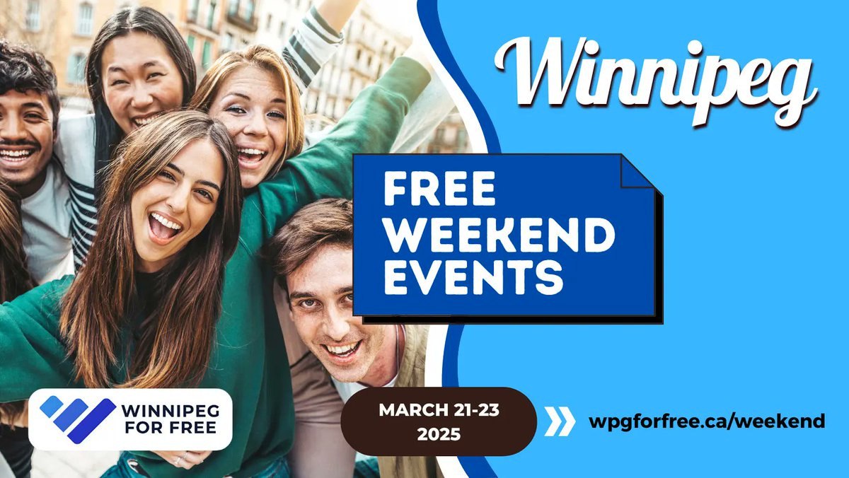 Winnipeg for Free (@wpgforfree) on Twitter photo βοΈ Free Winnipeg Weekend Events Mar 22β23 πΆ
πΈ Winnipeg Folk Festival β Local artists live @ Millennium Library!
π£ Ice Fishing Festival β Free gear, prizes & expert fishing tips!
π οΈ STEM Fun @ Kildonan Place β Build bridges & dig for rocks!
π Details: wpgforfree.ca/weekend βοΈ Free Winnipeg Weekend Events Mar 22β23 πΆ
πΈ Winnipeg Folk Festival β Local artists live @ Millennium Library!
π£ Ice Fishing Festival β Free gear, prizes & expert fishing tips!
π οΈ STEM Fun @ Kildonan Place β Build bridges & dig for rocks!
π Details: wpgforfree.ca/weekend