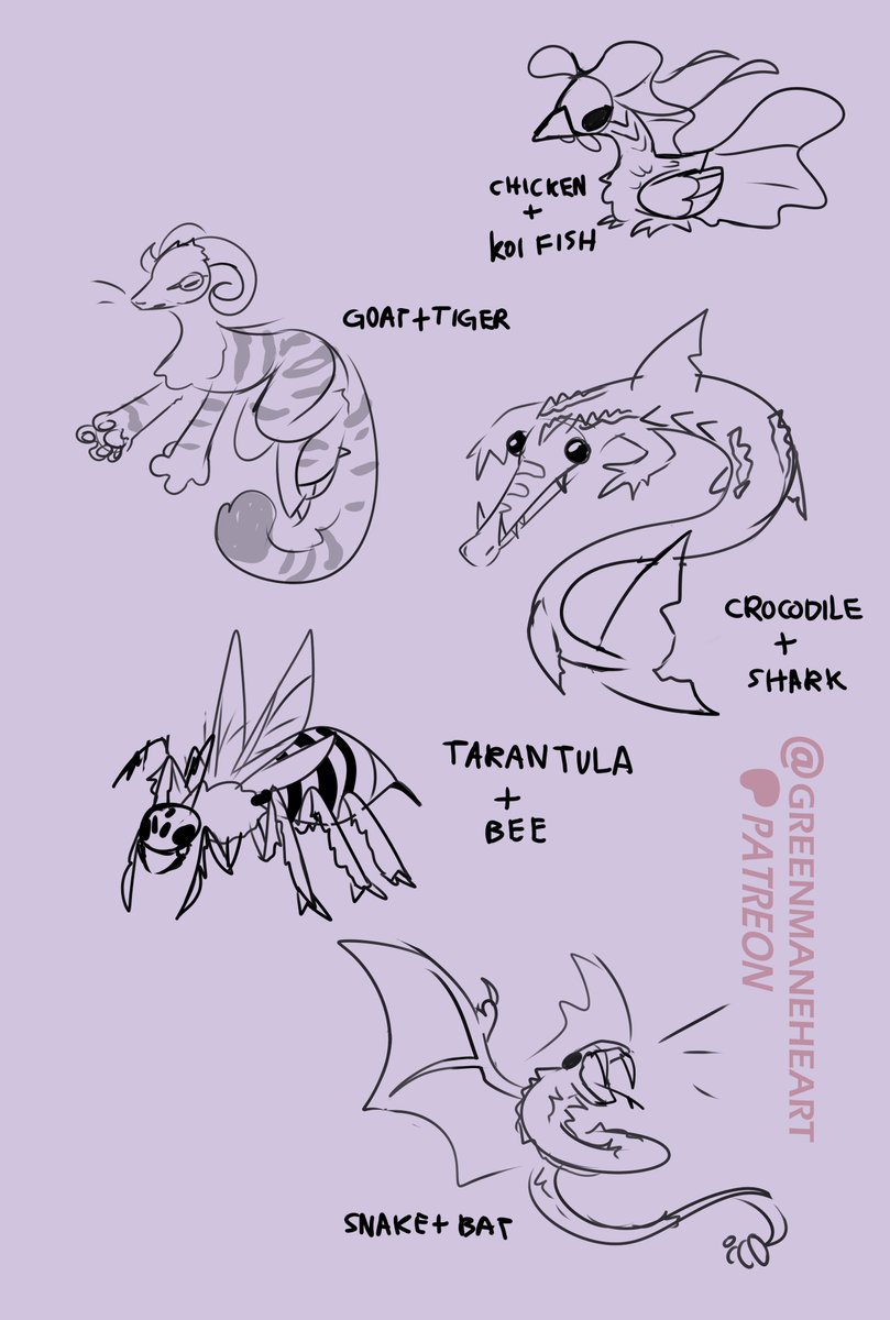 Another onee
This time is animal combinations
#sketch