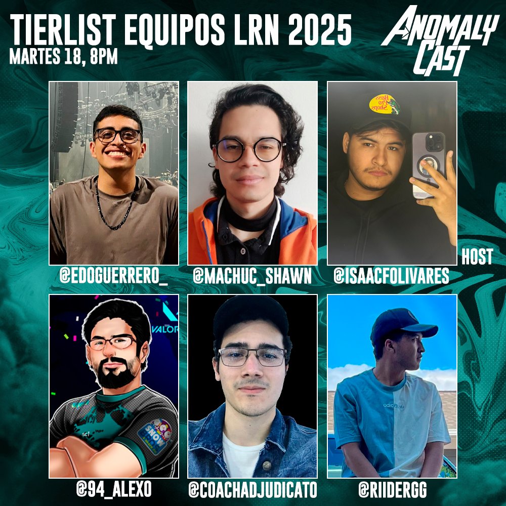 MAÑANA. ¿Que equipo creemos que se llevara el campeonato y cual descendera?  🚨
(Todo con los leaks y de los jugadores de LRN SPLIT 1 2025)
Con el roster sexual: <a href="/edoguerrero_/">edo</a> @machuc_shawn <a href="/94_alexo/">Alexo</a> <a href="/CoachAdjudicato/">Adjudicator</a> <a href="/RiiderGG/">Rider •</a>
