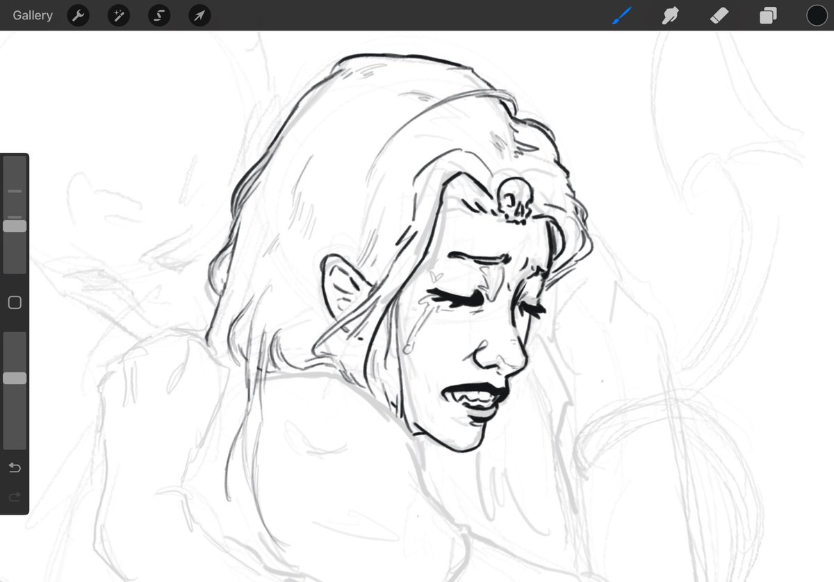 i’m working on a panel redraw but i just wanna appreciate how this mystique sketch turned out