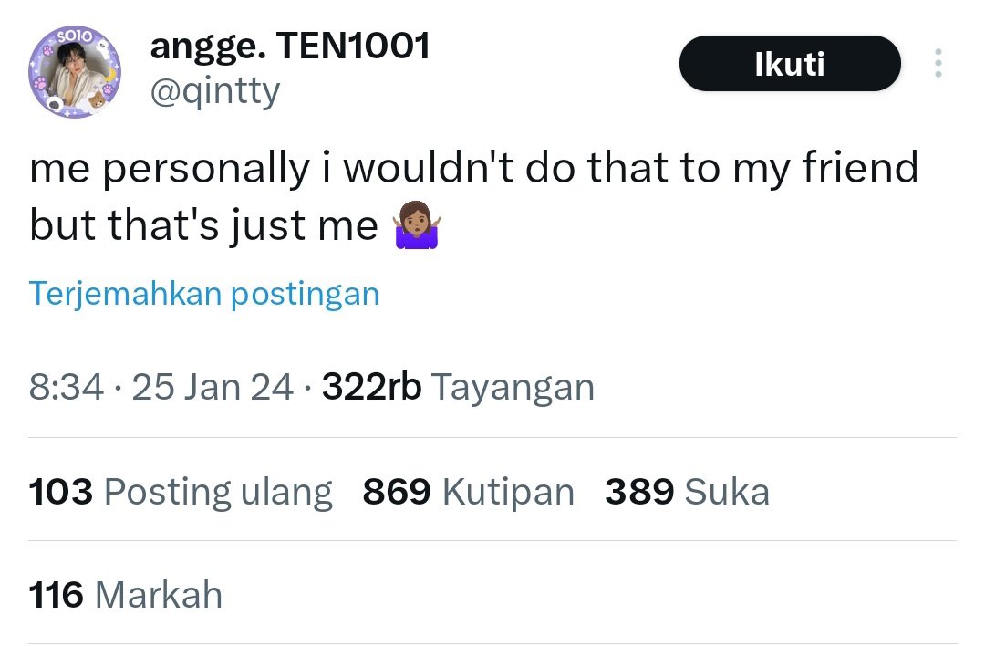 But last year Taeyong is bad friend in same situation