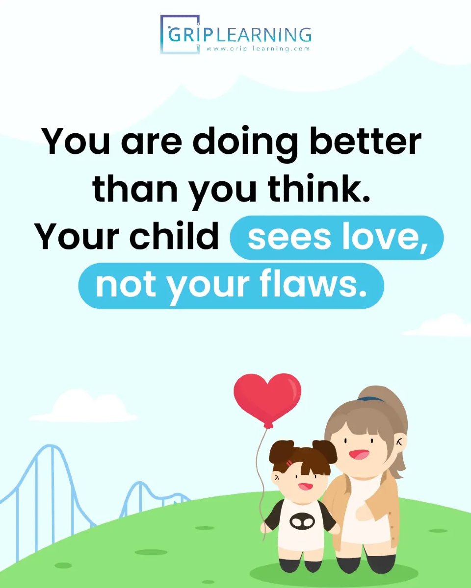 griplearning's tweet image. Worried about your child’s learning? They see your support, not your stress. 💡 Focus on progress, not perfection.

#ParentingJourney #Motherhood #GRIPLearning