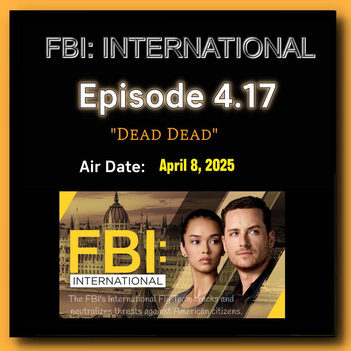 Ocelotl_Mx's tweet photo. FBI: INTERNATIONAL Episode 17, released title and air date
➤ " Dead Dead "
-- April 8
#FBIInternational
#INT73 #DeadDead
#JesseLeeSoffer #JesseFBIEra #WesMitchell #FlyTeam✈️
#WesFBI #FBIFam #TheFBIs #FBIIntrnationalEpisodes
@jesseleesoffer https://t.co/Y3MjP2Kj1M