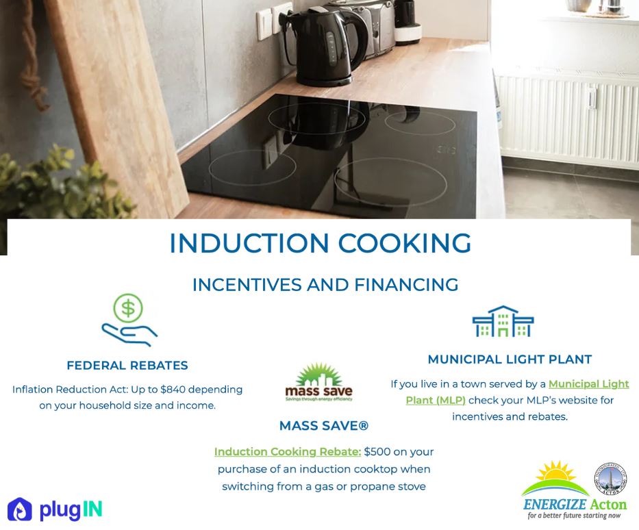 MORE GREEN🍀🍀💸 -- Learn about Federal, <a href="/MassSave/">Mass Save</a> , Local utility incentives &amp; financing for Induction Cooktops👩‍🍳🍳too! 
RSVP for the plugIn Webinar today 3/18 7pm at energizeacton.org Events!