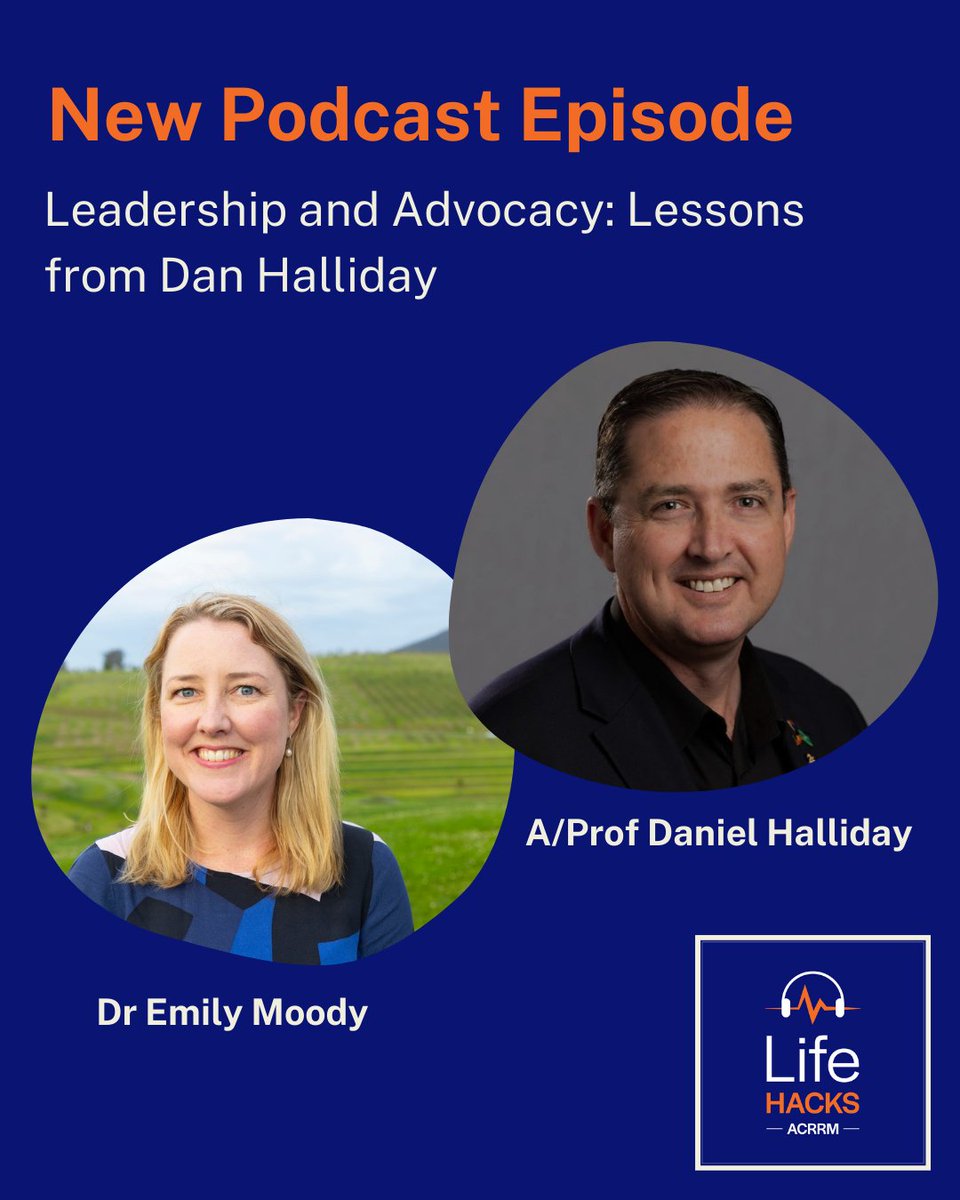New Life Hacks podcast episode now live! 
What does it take to lead in rural medicine? Dr. Emily Moody chats with A/Prof Dan Halliday—ACRRM’s 100th registrar &amp; former President—on leadership, advocacy &amp; career-defining moments.
Listen now: bit.ly/3RaESac