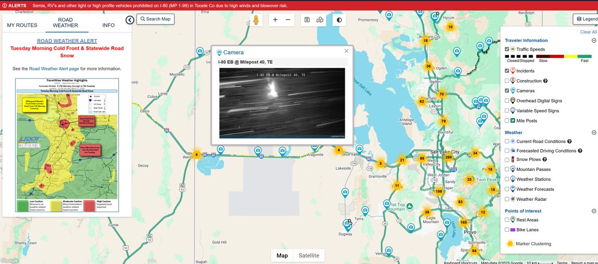 Danny Mercer (@utahwxmetguy) on Twitter photo A strong cold front will move into the SL Valley within the hour. High winds and heavy snow causing travel difficulty (especially high-profile trucks) on I-80 over the W. Desert to Wendover. Snow will become heavy at times, with highest impacts in the SL Valley and benches. A strong cold front will move into the SL Valley within the hour. High winds and heavy snow causing travel difficulty (especially high-profile trucks) on I-80 over the W. Desert to Wendover. Snow will become heavy at times, with highest impacts in the SL Valley and benches.