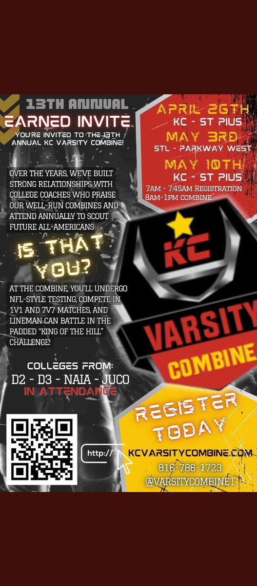 Thank you <a href="/Varsitycombine1/">KC Varsity Combines</a> for the invite💪