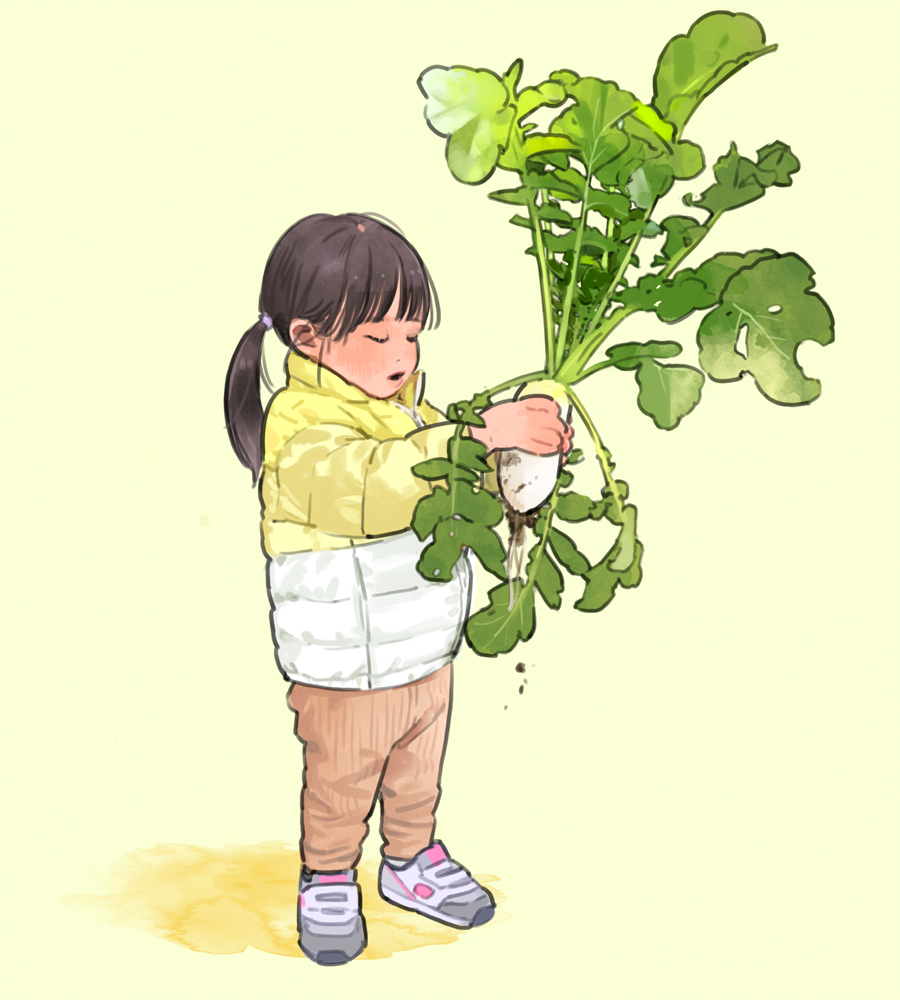 24_mochi2's tweet photo. 散歩がてら大根を抜く人 https://t.co/qXfXKbqakN