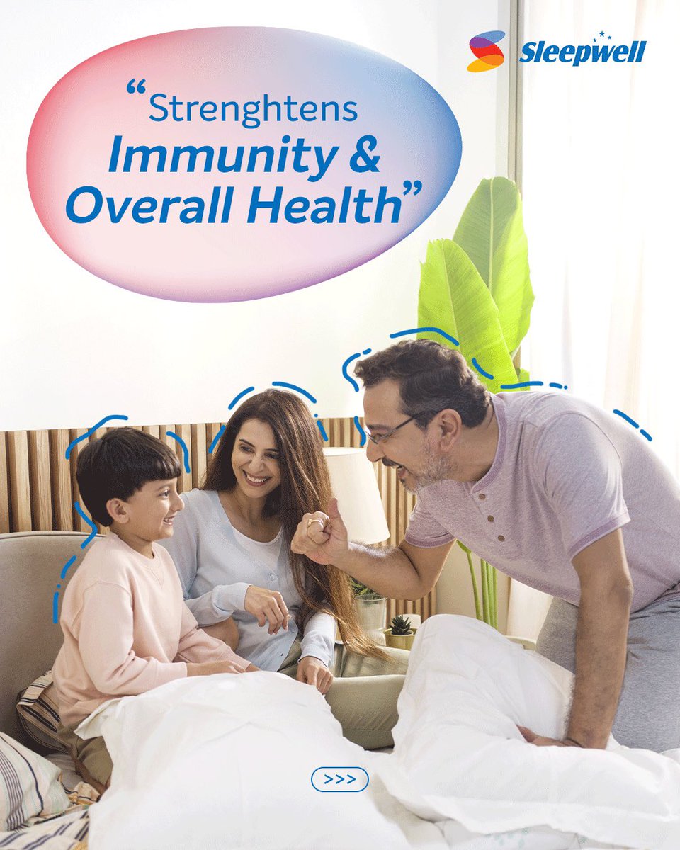 Sleepwell_ME's tweet photo. Why is quality sleep non-negotiable? 💤  ✔ Boosts mood &amp; productivity  ✔ Strengthens immunity  ✔ Improves memory &amp; focus  Upgrade your sleep, upgrade your life! 🌙✨
Hashtags:  #SleepBetterLiveBetter #HealthyLiving #SleepwellComfort #GoodNightSleep https://t.co/yrgmbFh6aH