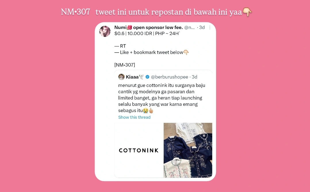 Minu ࣪𖤐 open sponsor low fee~ tweet media