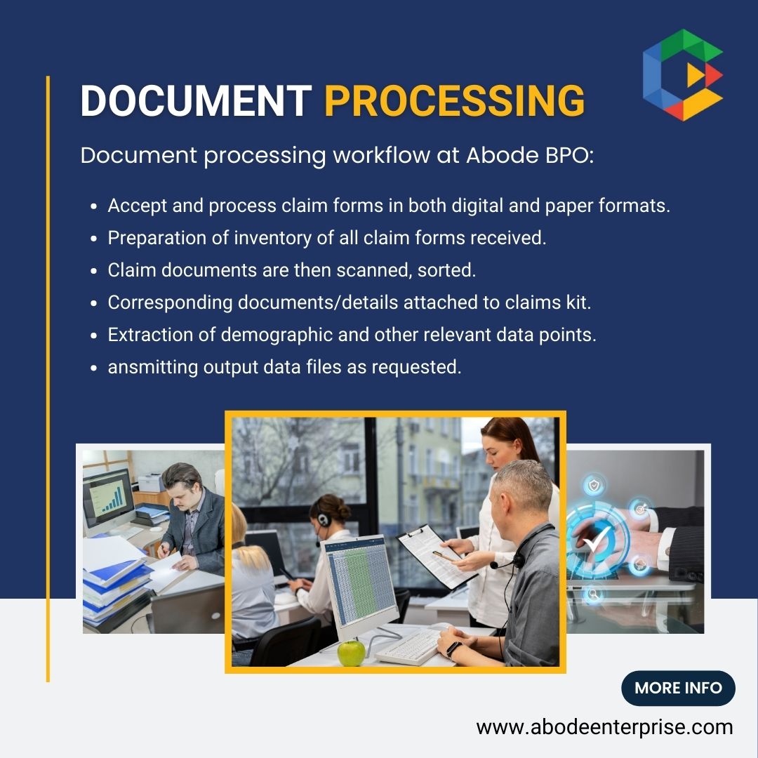 AbodeEnterprise's tweet image. Document processing workflow at Abode BPO:

📧 info@abodeenterprise.com
🌐 bit.ly/3ESVHUv
#abodeenterprise #dataentryservices #datacollectation #datamanagament
#documentprocessing #abodebpo #bpo