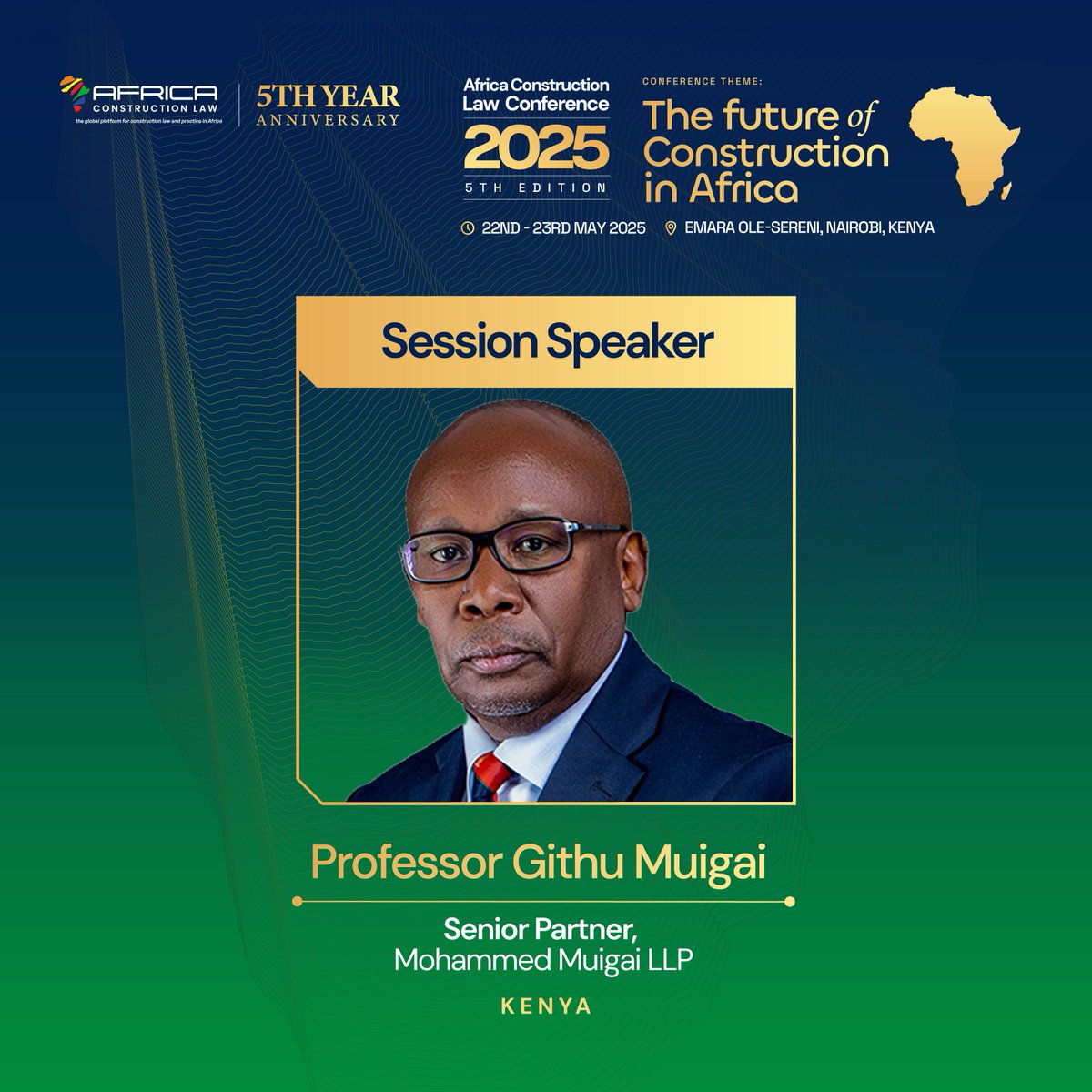 Mohammed Muigai LLP (@_mmchambers) on Twitter photo Our Senior Partner, Prof. Githu Muigai, SC, will be speaking at the <a href="/AfricaConstruc1/">Africa Construction Law</a> Conference 2025 where he will share insights on "Enforcement of Arbitral Awards Against African Sovereigns: A Regional Perspective", tackling key challenges and strategies in arbitration. Our Senior Partner, Prof. Githu Muigai, SC, will be speaking at the <a href="/AfricaConstruc1/">Africa Construction Law</a> Conference 2025 where he will share insights on "Enforcement of Arbitral Awards Against African Sovereigns: A Regional Perspective", tackling key challenges and strategies in arbitration.