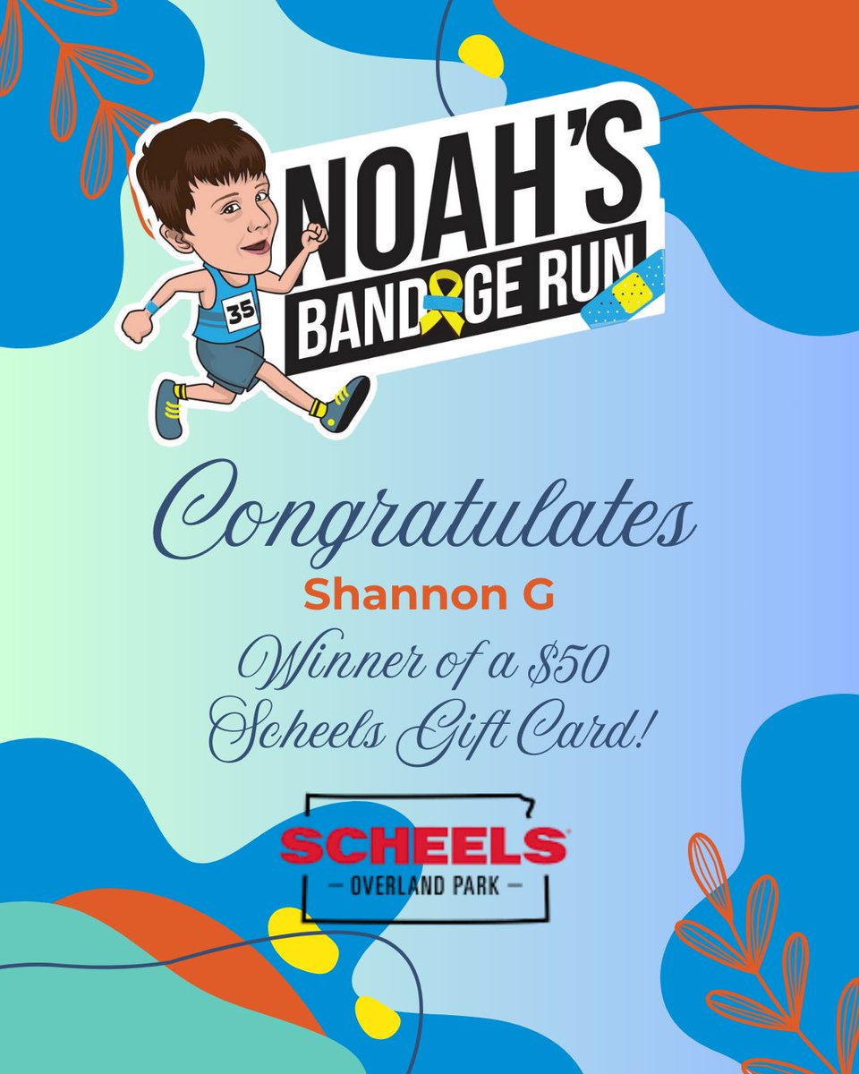 Congratulations to today's Scheels Gift Card winner! 🎉 Great news—there's another chance to win! Register for the run by 10:00 PM on Sunday, March 23, to be entered into the next drawing. A big thank you to @Scheels for your generous support!