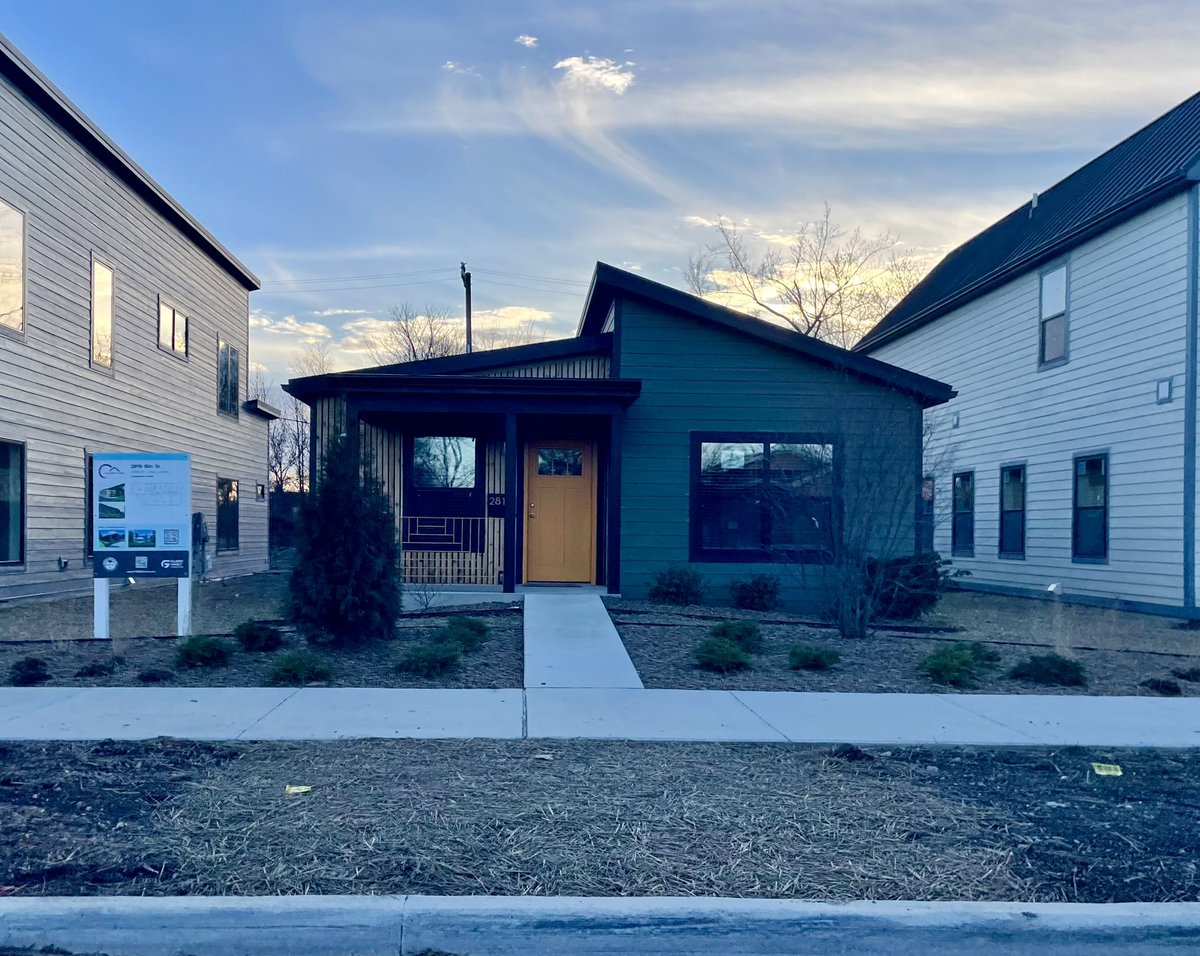 Model modular homes in North Corktown, Detroit