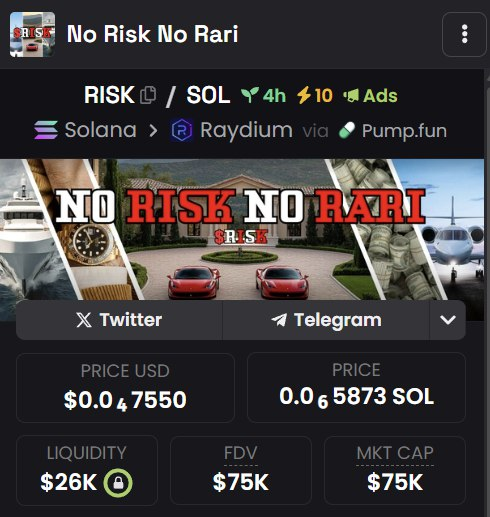 Riskonsol_'s tweet photo. ADS + BOOST IS LIVE ON DEX

take a $risk.....

https://t.co/sdPxbP6PQt https://t.co/oM1dHyeDVF