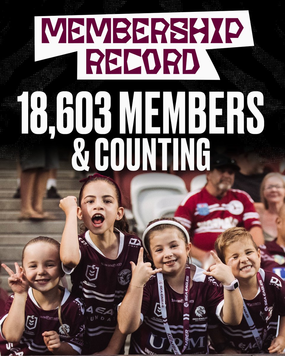 SeaEagles's tweet photo. Our highest ever membership tally to date! 🤍

Members, click the link for details to our members only training session this Saturday🦅

Details 📲 https://t.co/5vxeZ95Wog https://t.co/92IMLYCMxa