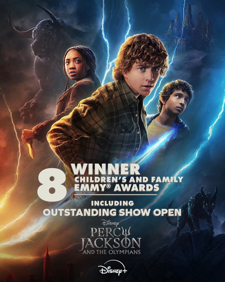 imaginaryforces's tweet image. Divine news for the Demigods! Our title design for @PercySeries on @DisneyPlus won Outstanding Show Open at the Children’s & Family Emmy Awards! Huge congrats to our incredible team, a big thank you to @TheEmmys and a round of applause to all of the nominees! #IFcreates⚡️🏛️