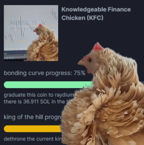 ez milly real trading chicken lol $KFC

9pKkF5YtXQ5EEpqnp2hYVKYDfbcERLp4oW8JcQ63pump