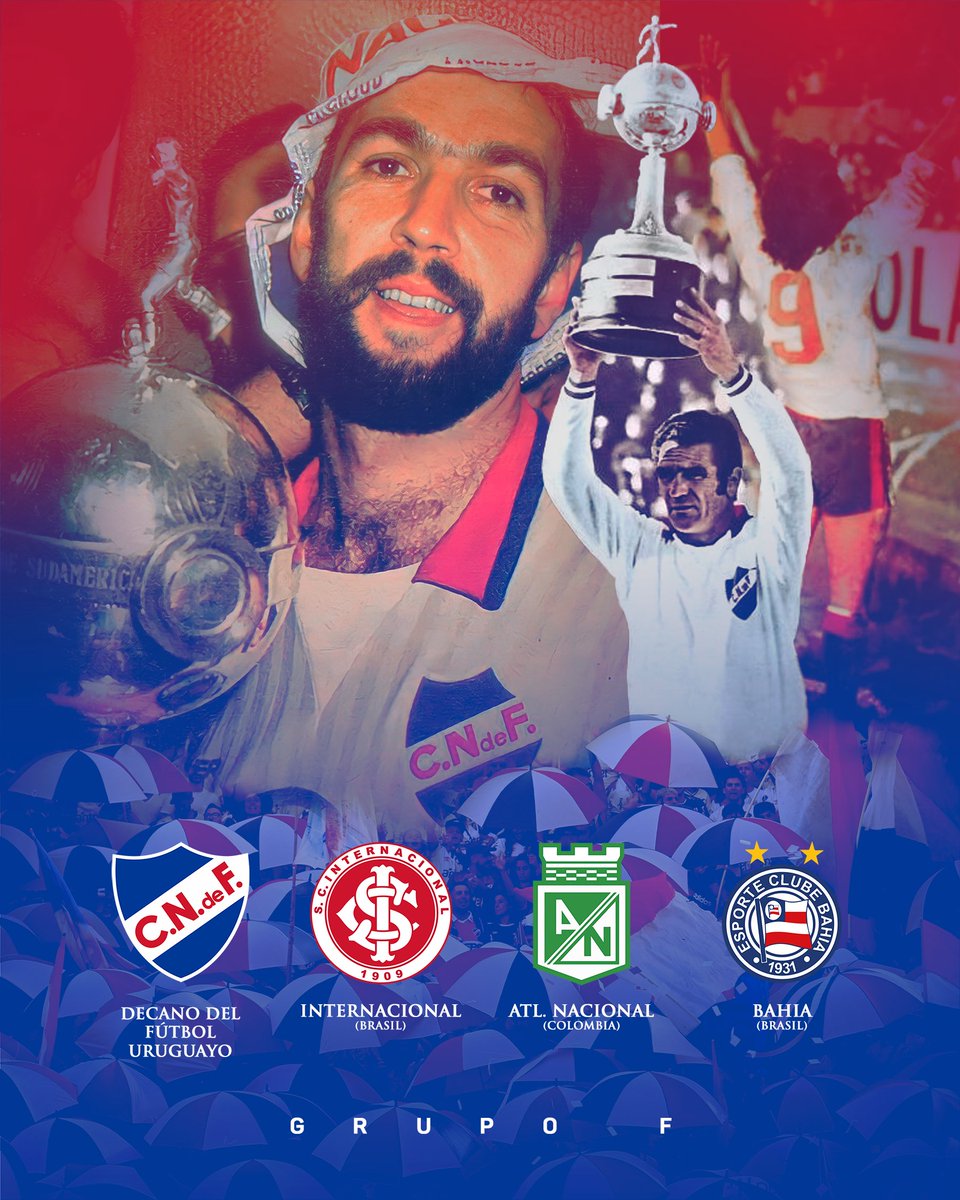 Nacional's tweet photo. 👋🏼 𝗚𝗥𝗨𝗣𝗢 𝗙

🔜 Ahí vamos @Libertadores 2025 🏆

@SCInternacional 🇧🇷
@nacionaloficial 🇨🇴
@ecbahia 🇧🇷

#SomosNacional 🔵⚪️🔴 https://t.co/tBuMMBzRkH