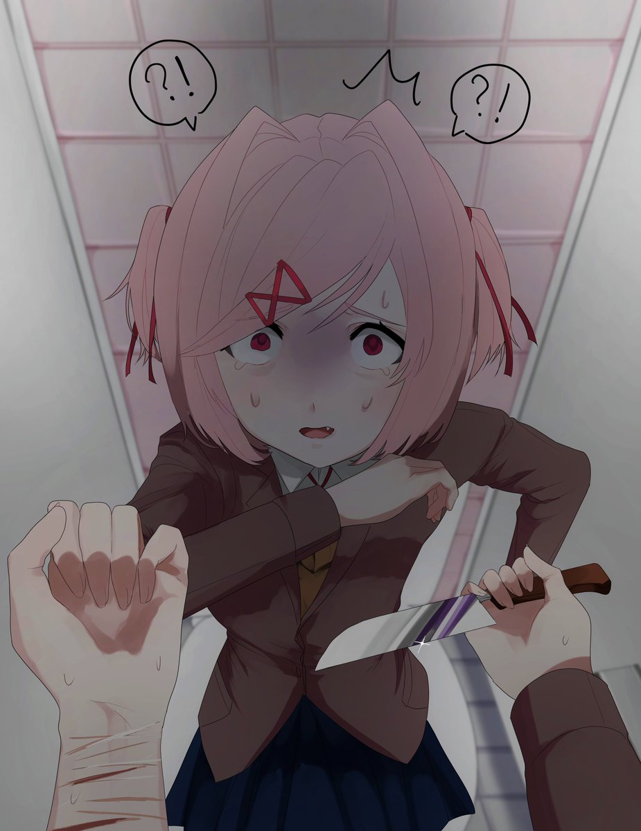 01out0's tweet photo. 「代わりに切ってください」
#DDLC
#natsuri https://t.co/lEPdiOj6uE