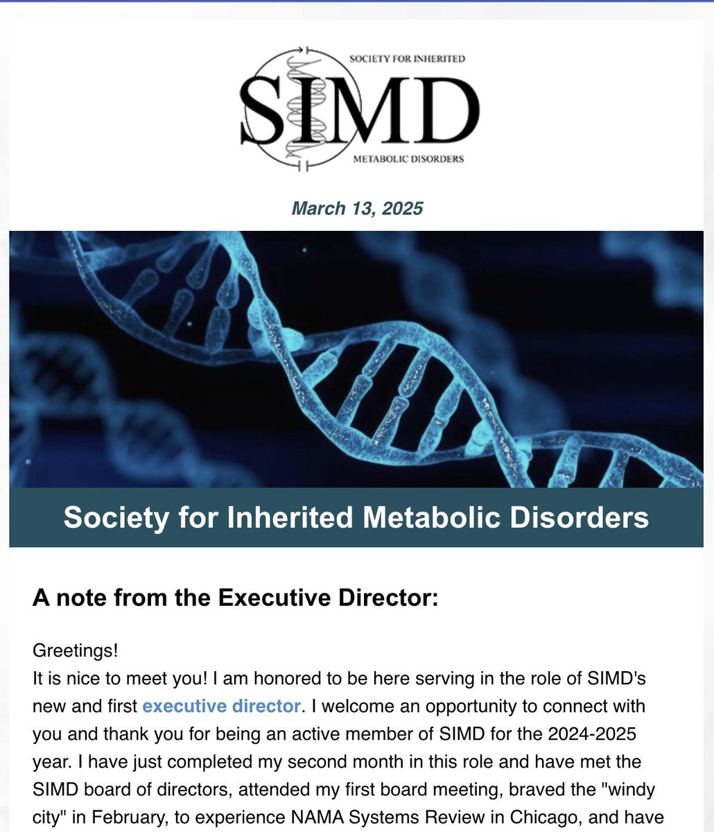 Calling all SIMD Members! Did you all receive your copy of our Membership news last week (3/13/25) with a welcome message from our new Executive Director, Kristi Wees? 
If you did not, please check your dues status and make sure you have paid for the 2024-2025 membership year.