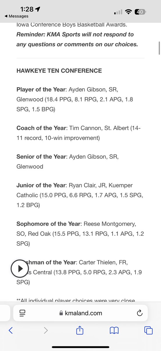 Hawkeye 10 player of the year!!! <a href="/KMASports/">KMA Sports</a> <a href="/Bound_IA/">Bound Iowa</a>
